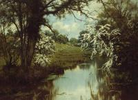 Edward Wilkins Waite - spreading hawthorns gaily bloom